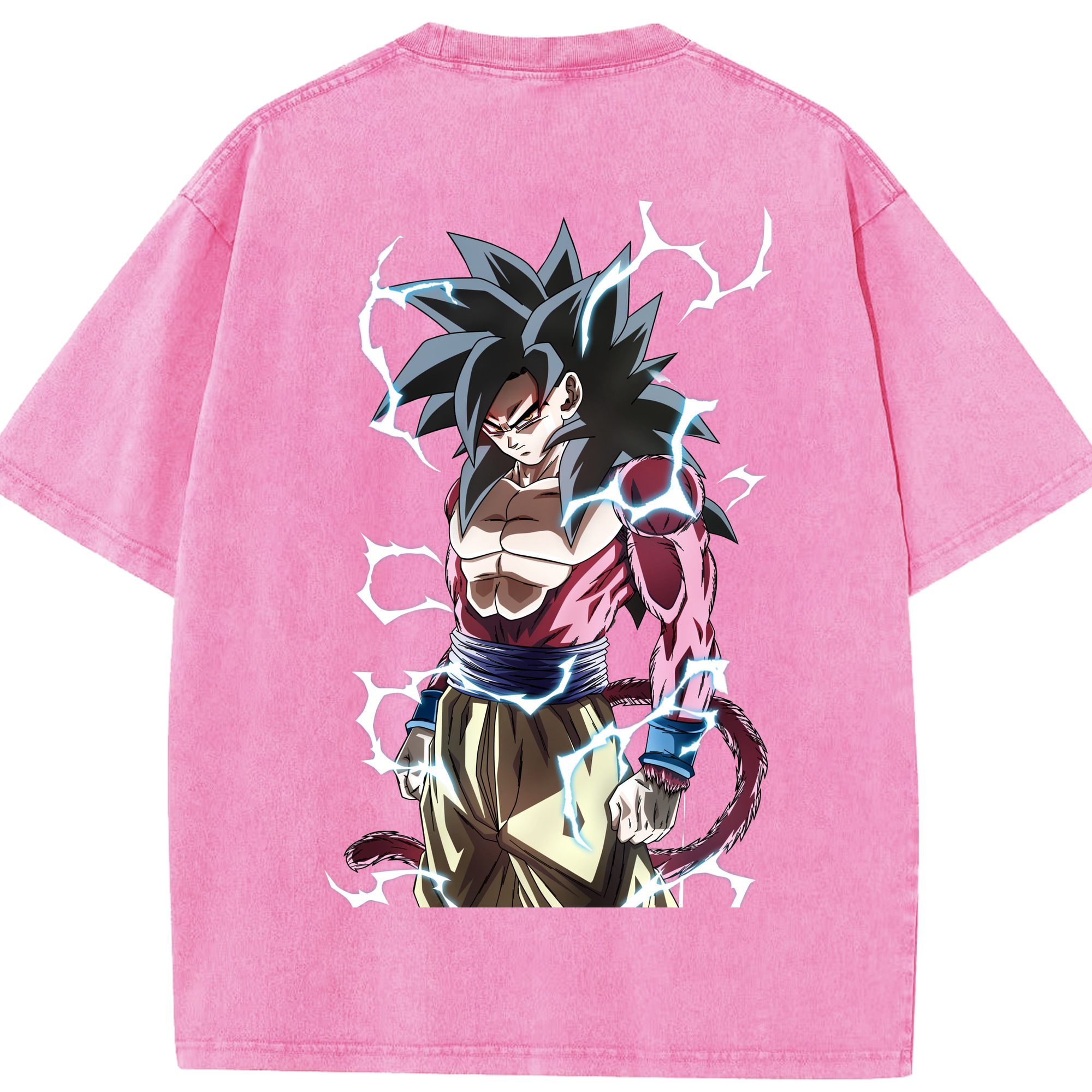 （画像用） ドラゴンボール 孫悟空（そん ごくう）Son Goku カカロット DRAGON BALL Kakarotto 綿100% ヴィンテージ風 半袖Tシャツ（背面プリント）